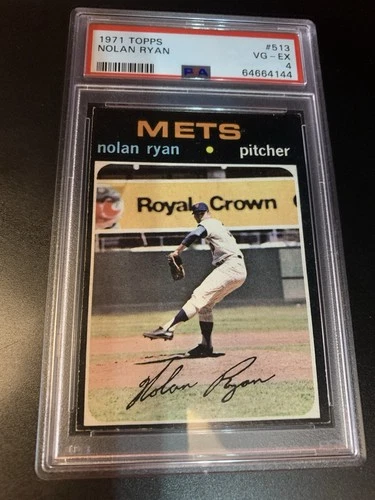 1971 Topps Baseball #513 Nolan Ryan - New York Mets HOF PSA 4 VG-EX