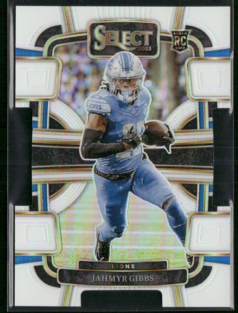 2023 Panini Select - Concourse Jahmyr Gibbs #34 White Prizm /199 (RC)