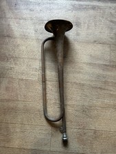 vintage bugle with mouthpiece. Trumpet