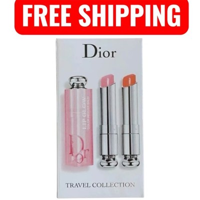 Dior Addict Lip Glow Reviver Duo 001 Pink 004 Coral Lipstick Gloss Balm NEWInBOX