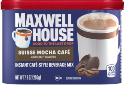 Maxwell House International Suisse Mocha Cafe 7.2 Ounce (Pack of 4), Brown 