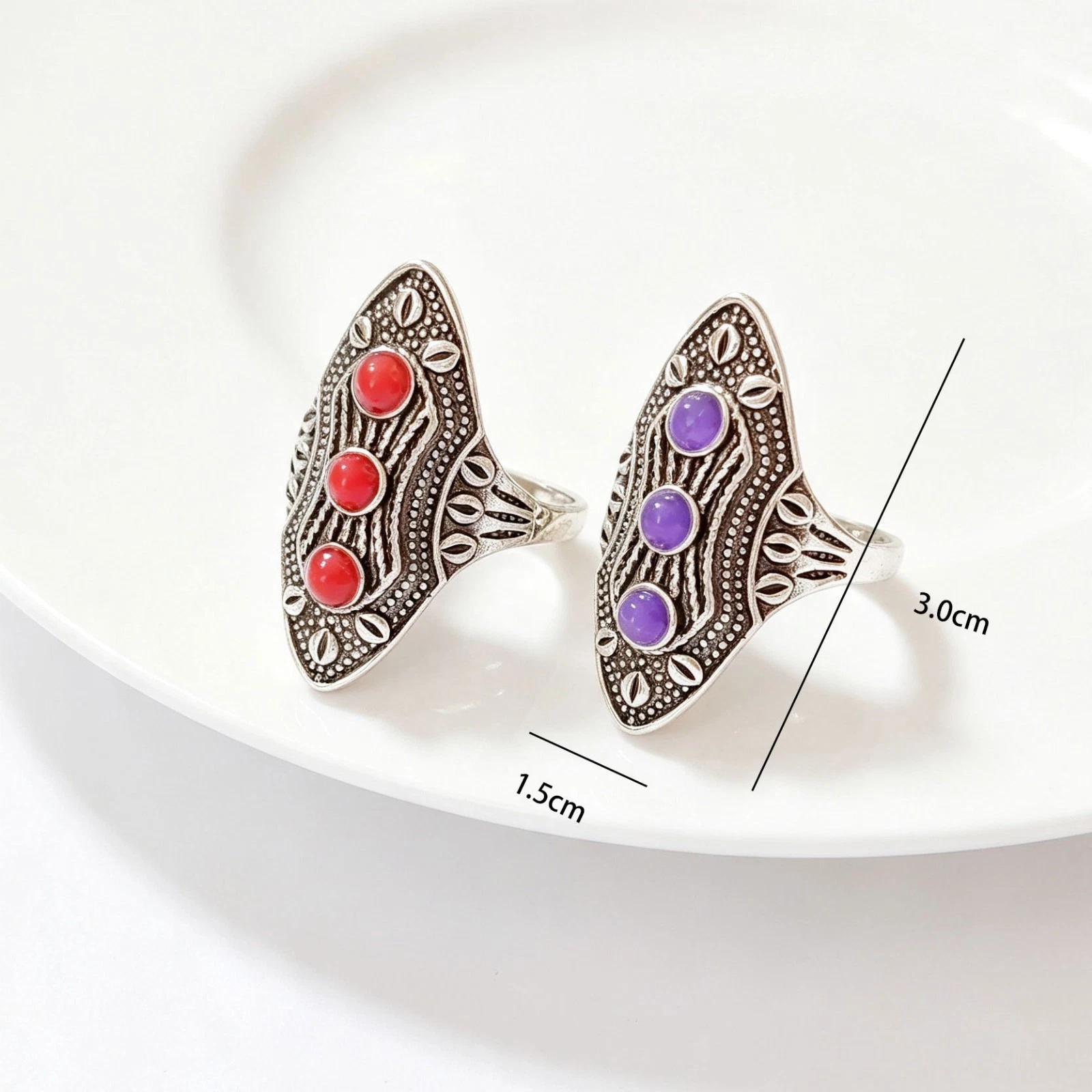 Wholesale 50pcs Lot Bohemian Ethnic Style Ring Hollow Carving Jewelry Men Women - product detail image 6