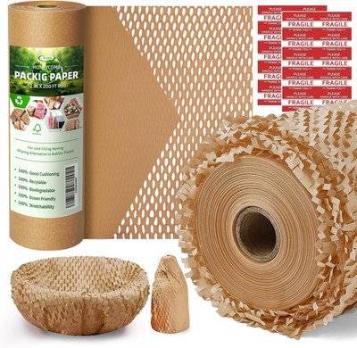 Honeycomb Packing Paper 12 Inch Expandable Kraft Cushioning Bubble Wrap