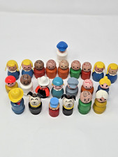 Vintage Fisher Price Little People Mixed Lot of 23 Wood