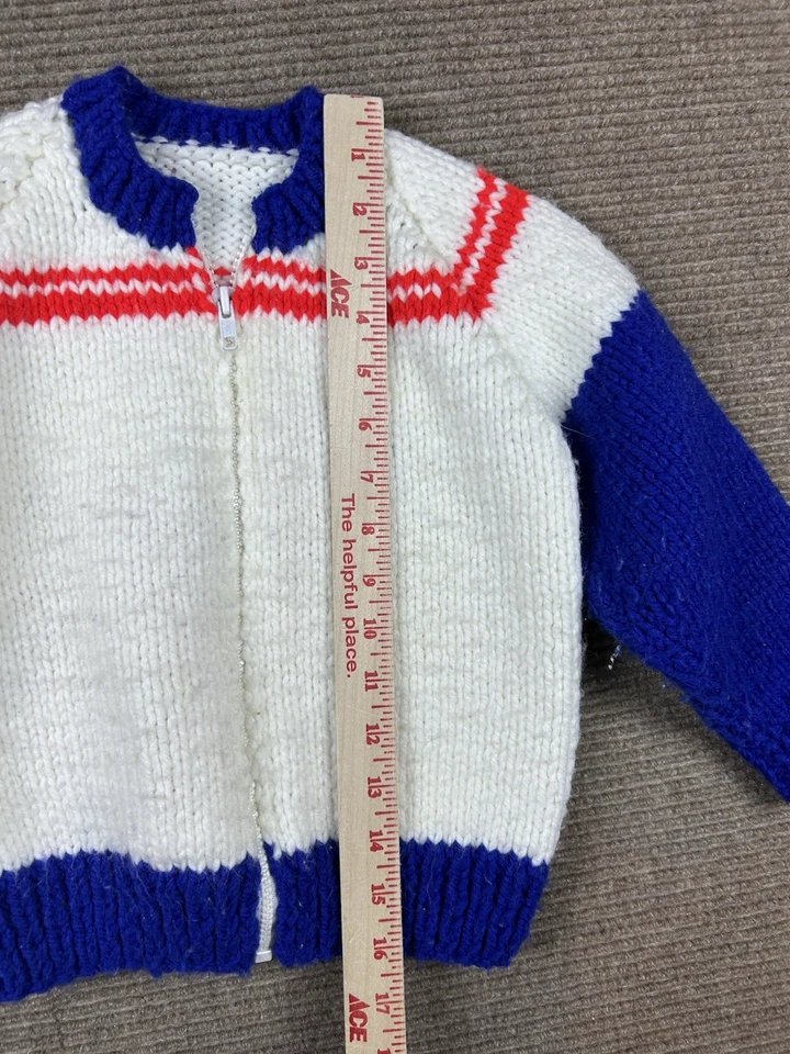 Vintage Kids Cowichan Dinosaur Sweater Cardigan Full Zip 14x16 - Image 4 of 4