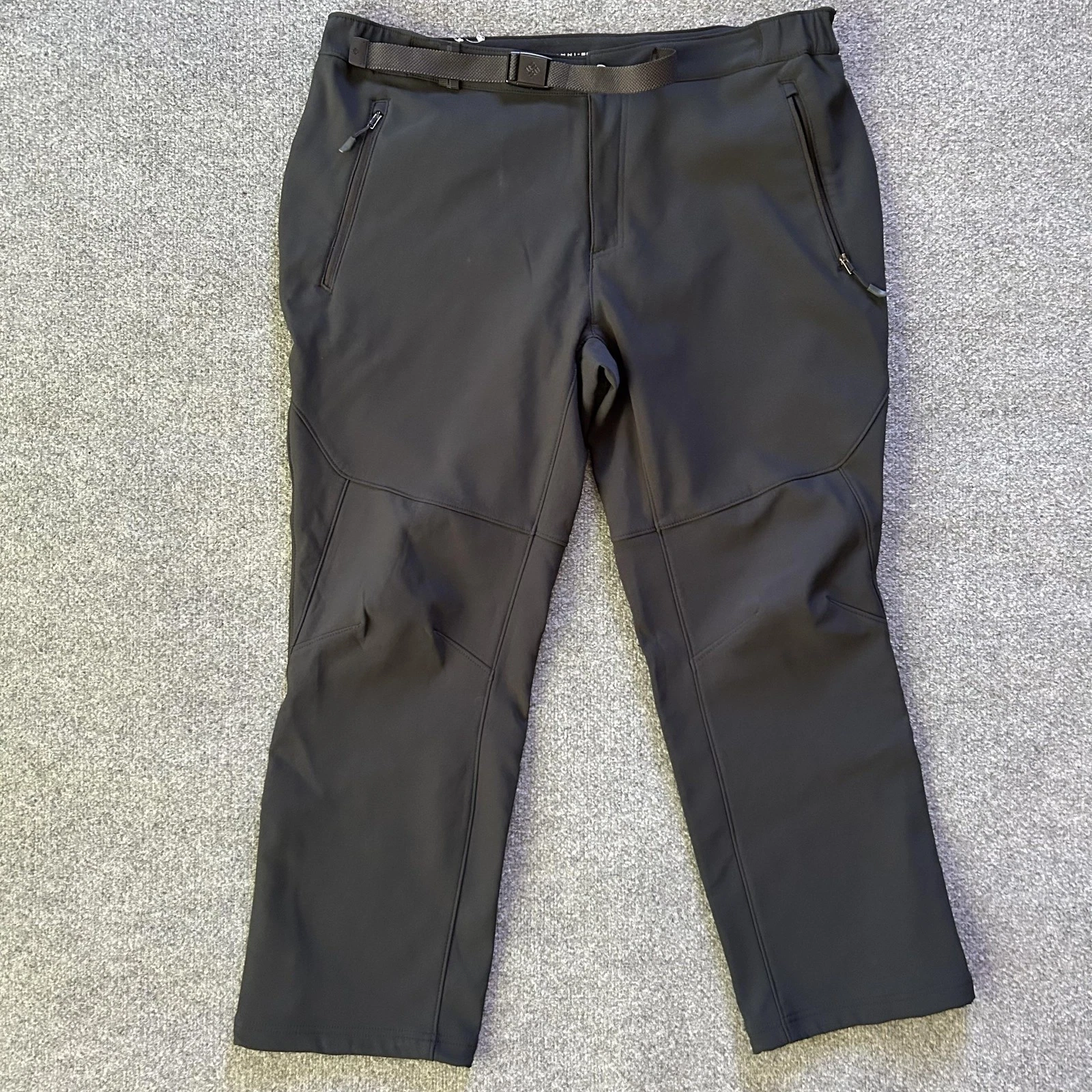 Columbia Pants Mens 42x30 Black Omni-Heat Omni-Shield Softshell Ski Snow AM8128