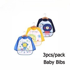Baby bibs Pack of 3 boys girls Kids Waterproof Clothes Bibs for Baby Feeding