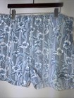 Mens  L TOMMY BAHAMA Relax Navy White Floral and Stripe Swim Trunks — photo 3