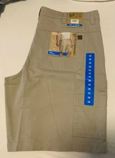 Weatherproof Men's Trail Utility Shorts Secure Pocket 10" Inseam Khaki Size 38