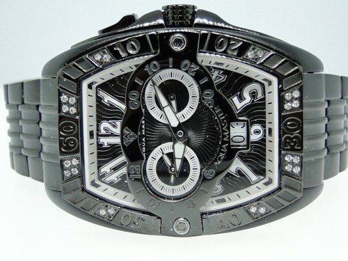 Mens Aqua Master Black Finish 0.50CT Diamond 45mm Signature Watch W#337 - 第 1/5 張圖片