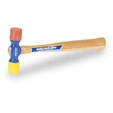 Vaughan 6 Oz Red Yellow Hammer Mallet High Carbon Steel Head Hickory Handle