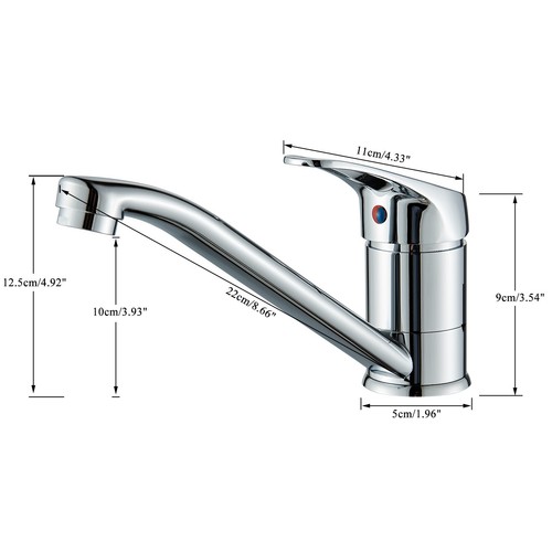 Grifo de cocina monomando fregadero caño cromado 360° Rotación lavabo mezclador - Imagen 4 de 13
