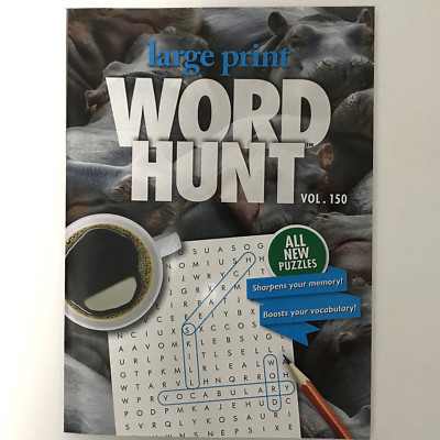 PaPP Large Print WORD SEARCH Hunt Find Puzzle Book, Vol. 150 Boosts Vocabulary