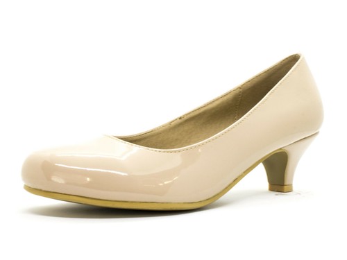 DAMEN NIEDRIGER KÄTZCHENABSATZ ARBEITSHOF ABENDKLEID MÄDCHEN SCHUHE PUMPS 3-12 - Bild 23 von 42