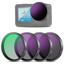 NEEWER Snap On ND Filter Set ND8 ND16 ND32 CPL for DJI Osmo Action 3/4/5 Pro