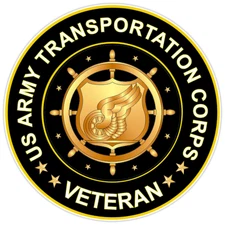 US Army Transportation Corps Veteran Bumper Sticker Vinyl Soldier Decal 5"