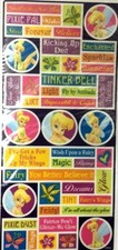 DISNEY Tinkerbell Tinker Bell Fairy Pixie Words Phrases Wish Sandylion Stickers