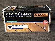 Invisi Fast Hidden Biscuit Deck Fasteners 100 Piece Kit Treated Wood Compatible
