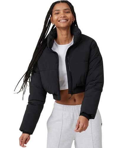 NWT Cotton On Women iBody Cropped Mother Puffe Black M