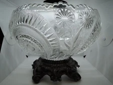 Vintage L.E. Smith Large Punch Bowl And Stand