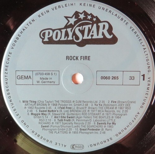 Various – Rock-Fire - Die Top-Hits Der 60er Jahre Vinyl - Bild 3 von 4