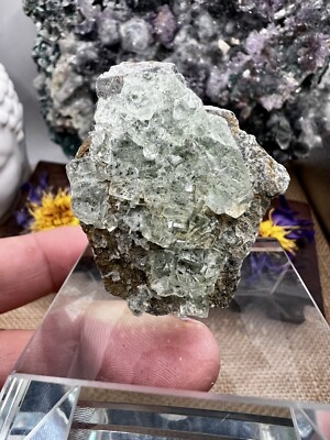 Grüner Fluorit Poly Metallic Erz Feld Xianghualing Mine. Miniatur Präparat 35g