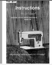 Singer Model 347 Style-Mate Sewing Machine Manual - DOWNLOAD