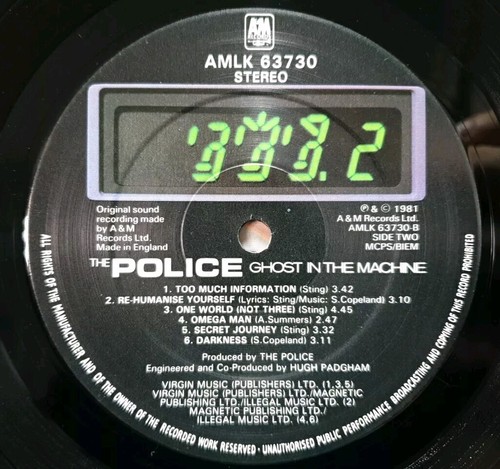The Police - Ghost in the Machine Vinyl LP AMLK 63730 - Picture 5 of 5