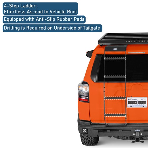 Hatch Ladder Tailgate Trunk Roof Access Pedal Step for 10-24 Toyota 4Runner 5th - Picture 8 of 16