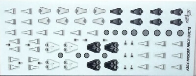 NASCAR DECAL NACA DUCT NASCAR - RACE CAR DETAIL GOODIE SHEET 1/24-1/25