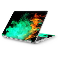 Skins for Asus Chromebook 12.5 vinyl wrap - Orange Green Smoke