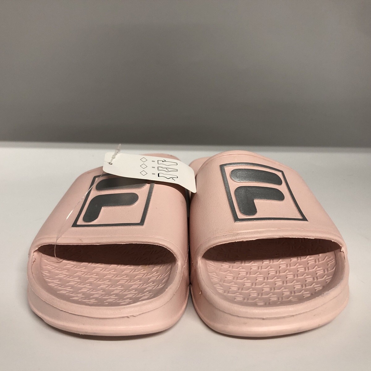 NWT Fila Big Box Logo Slide Sandal Fila Sleek Slide Big Box logo Slide Knockout Pink Women main image 4