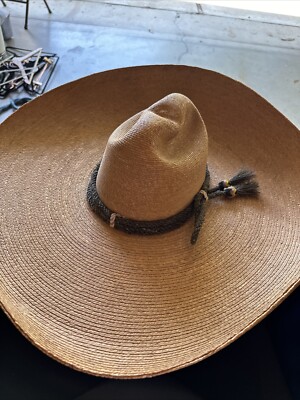 Calidad Vintage Charro Horseshoe Wide-Brim Straw Sombrero Hat _12.JPG?set_id=880000500F main image 2