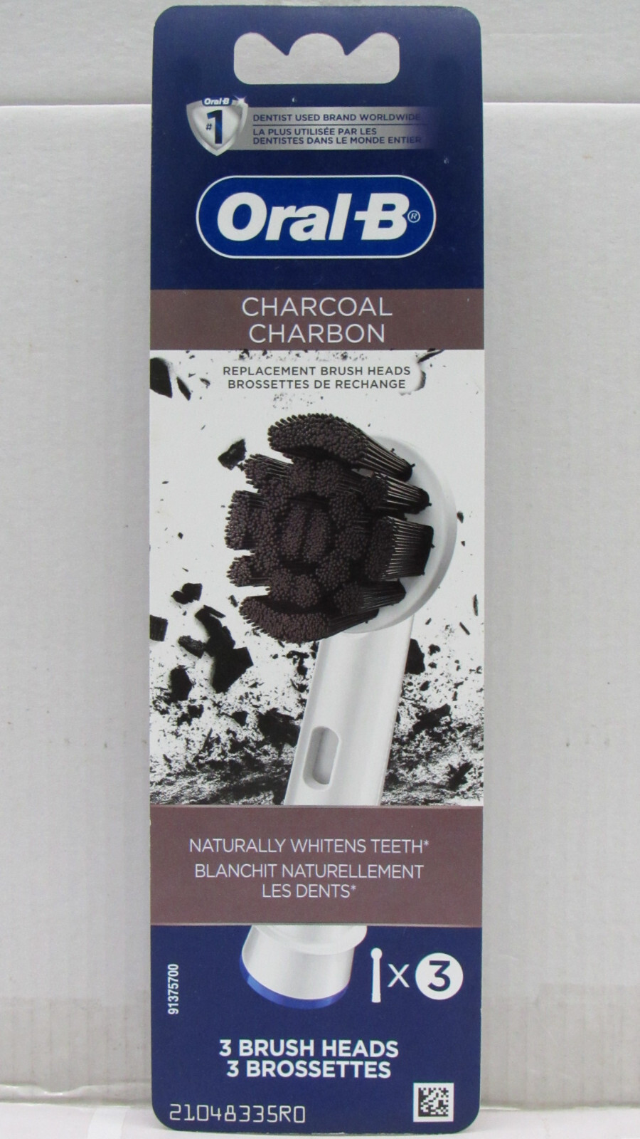 OralB Charcoal Replacement Brush Heads PACK OF 3***0 SHIPPING ON ADD'L