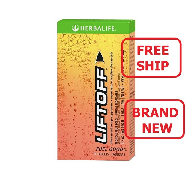 Herbalife Liftoff Effervescent Energy Supplement Tablet, Fruit 10