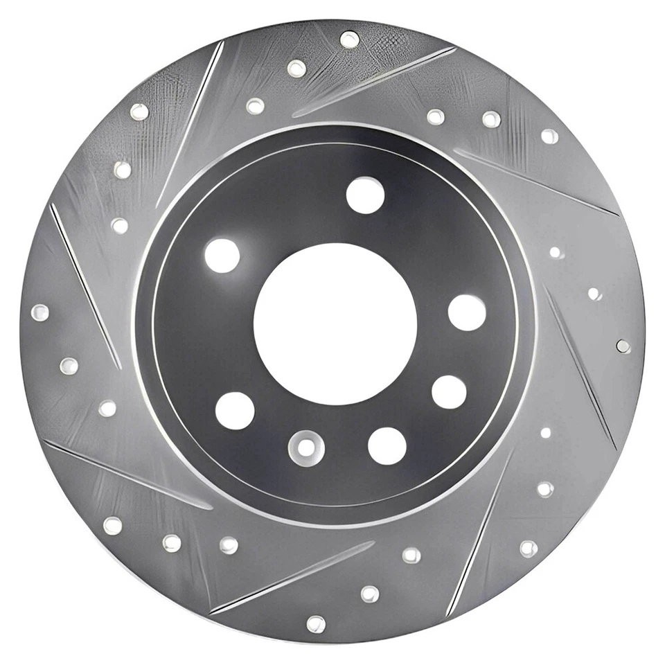 Rotores y pastillas de freno traseros perforados/ranurados para Saturn L300 05-01, LW300 03-01 Foto 4 de 4