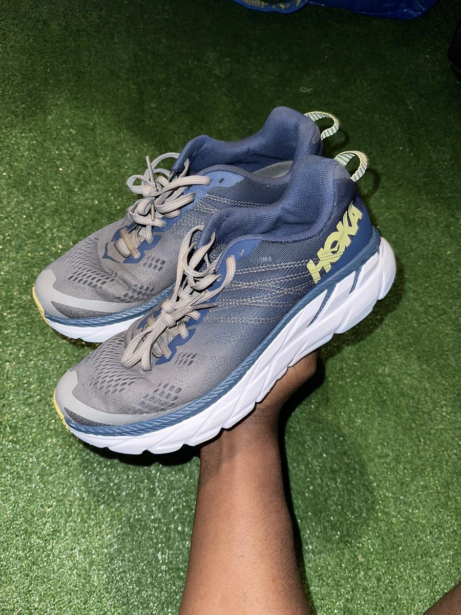 Hoka One One W Clifton 6 Running Shoes Gray Blue Womens US Size