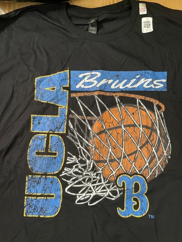 B65 New Mens UCLA Bruins Tshirt 100% Cotton Black size 2XL - 第 3/5 張圖片