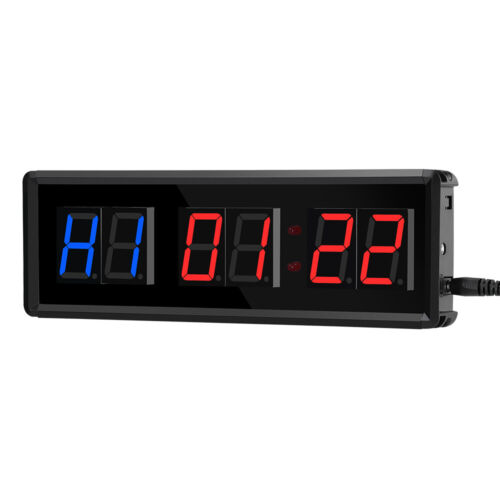 Chronomètre à intervalles DEL compte à rebours/haut horloge avec télécommande pour fitnes de gym à domicile - Photo 1 sur 9