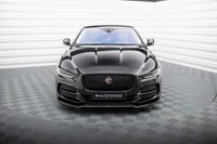 Front Ansatz V.1 FüR Jaguar XE X760 Facelift Schwarz Hochglanz Spoilerlippe