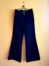 RICH & SKINNY Dark Blue Denim Jeans Flared Leg SZ 31 Made in USA EUC