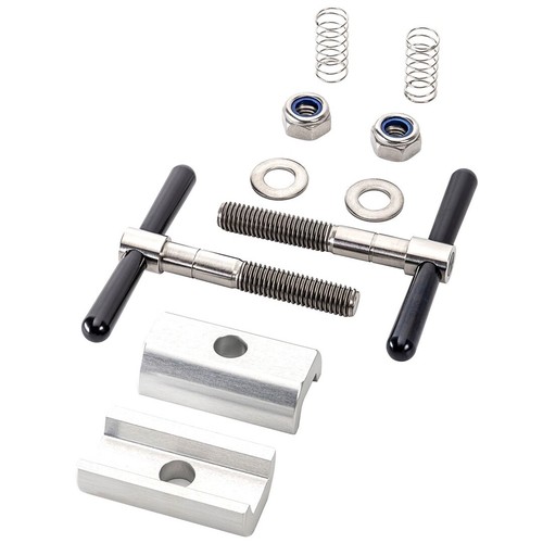 Brompfication Hinge Clamp Set - Titanium for BROMPTON (Sliver/Black) - Picture 2 of 6