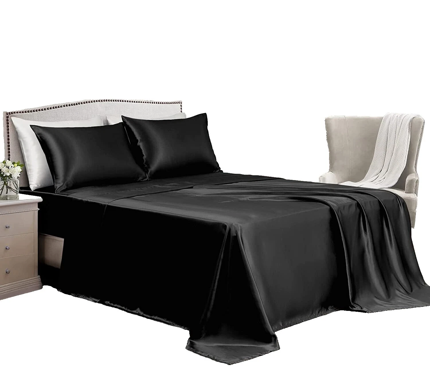 Sábanas de Satén Satin Cama Queen