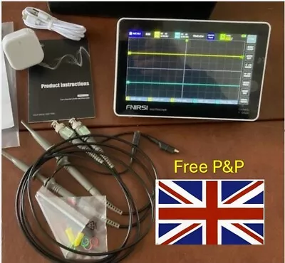 Uk Fnirsi 1013D Oscilloscope 100Mhz, 2 Channels, Rechargeable Incs Uk Charger