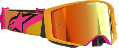 Alpinestars Supertech Goggle - Corp - Flo Yellow - ABS Vision - Red Mirror Lens