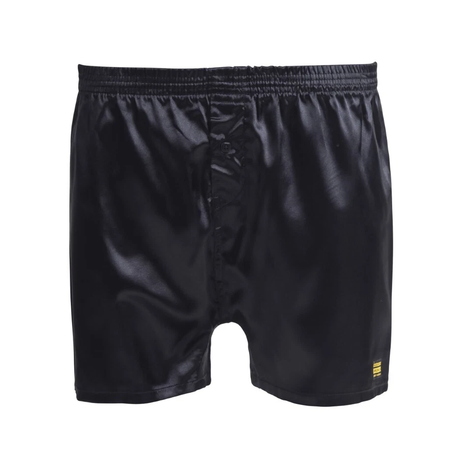 Bóxer de satén para hombre en azul marino sedoso suave y cómodo de lujo ropa interior L XL XXL Foto 3 de 4