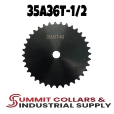 #35 Roller Chain Sprocket A Type 1/2" Bore 36 Tooth 35A36T-1/2