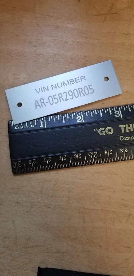 Laser Engraved VIN Plate free shipping eBay