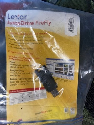 Lexar JumpDrive FireFly 1GB USB 2.0 Flash Drive   Vintage Portable Storage