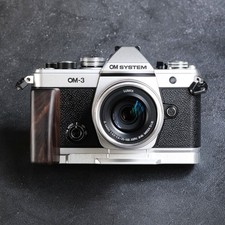 Camera handle solid wood grip base L-plate accessory suitable for Olympus OM3